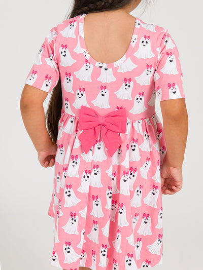 GHOSTIE GIRLS Knit Long Sleeve Twirl Dress