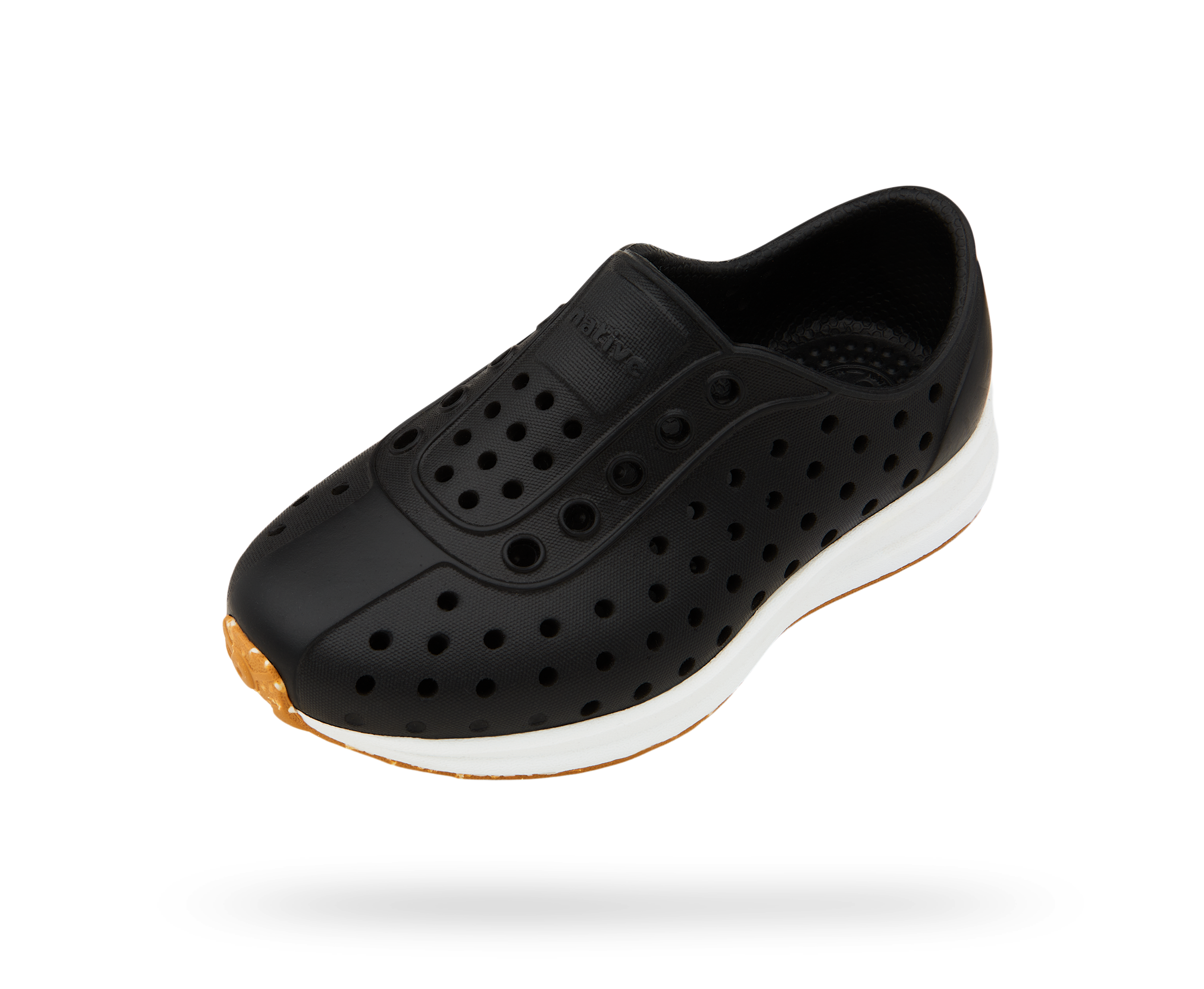 Native Robbie Kids - Jiffy Black / Shell White / Mash Speckle Rubber ...