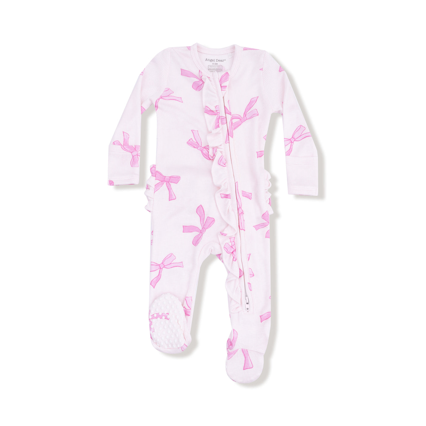 Pretty Bows - 2 Way Ruffle Zipper Footie