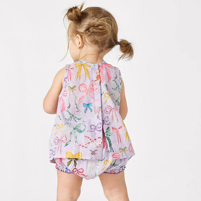 Baby Girls Jaipur 2-Piece Set - Lavender Watercolor Bows