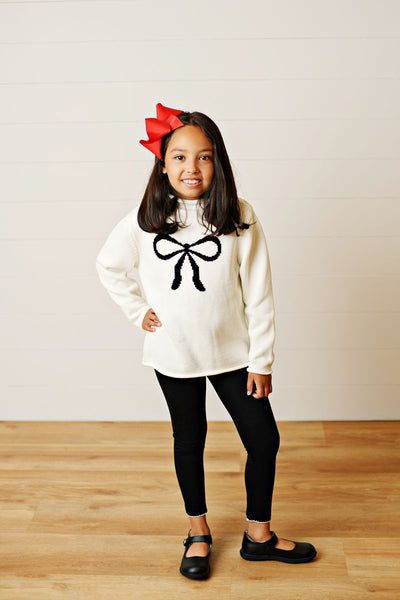 BLACK BOW SWEATER