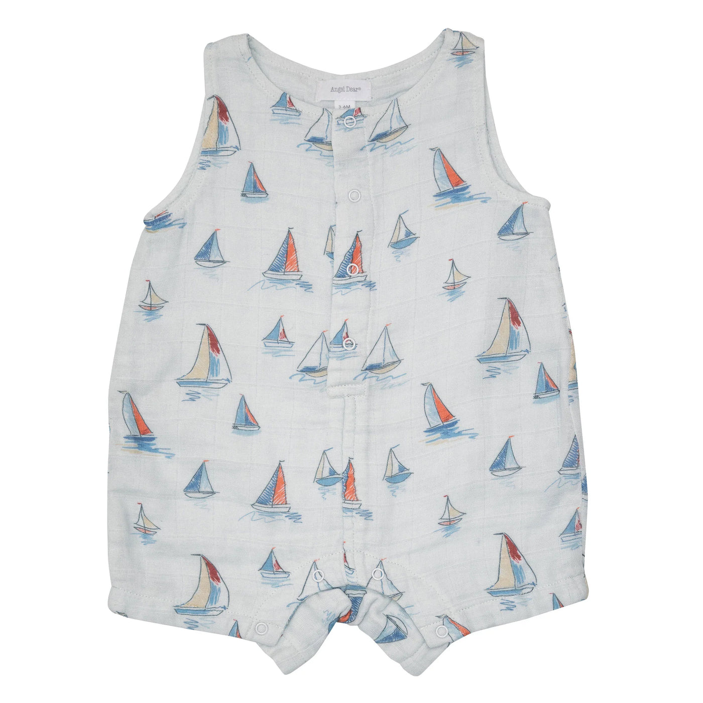 SKETCHY SAILBOATS Shortie Romper