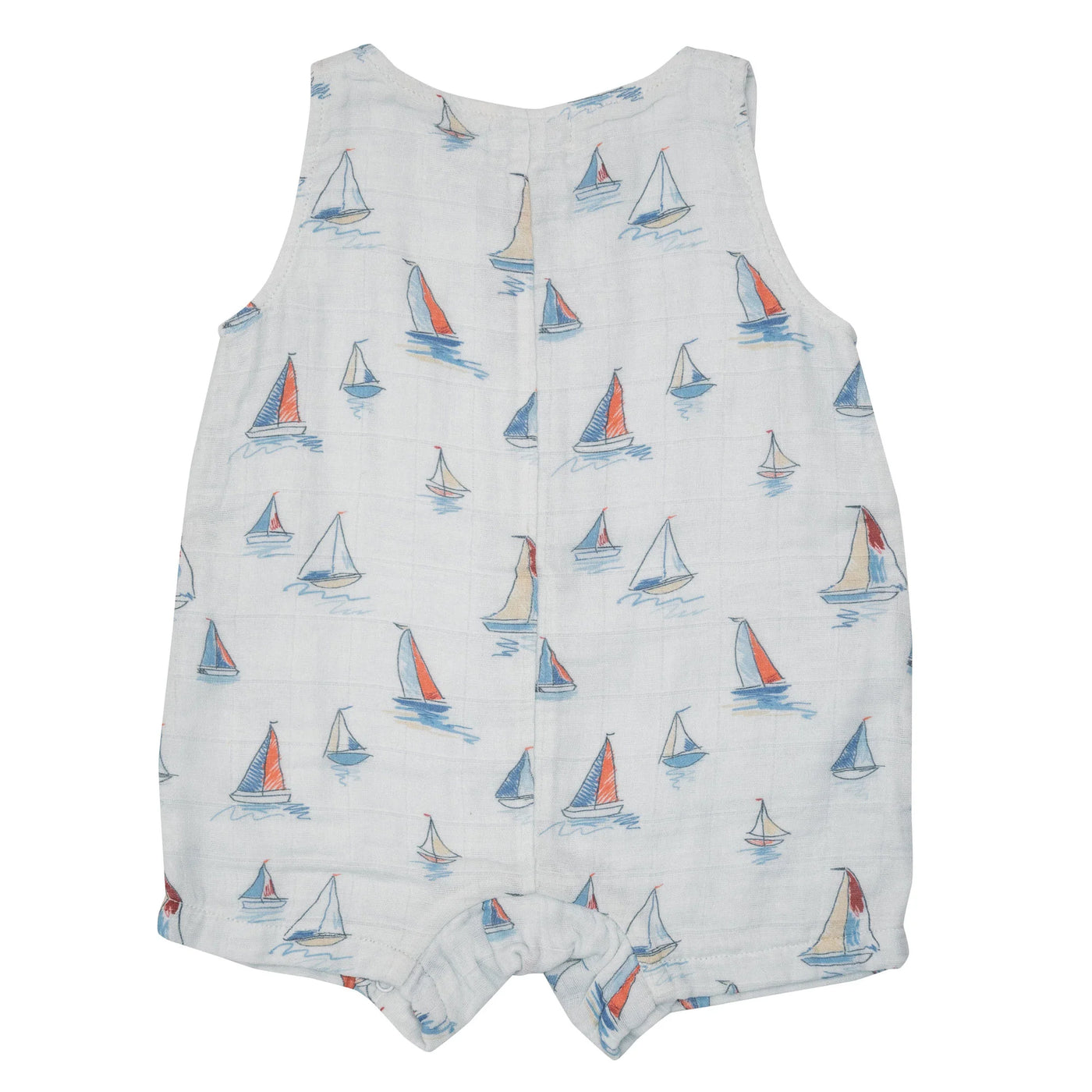 SKETCHY SAILBOATS Shortie Romper