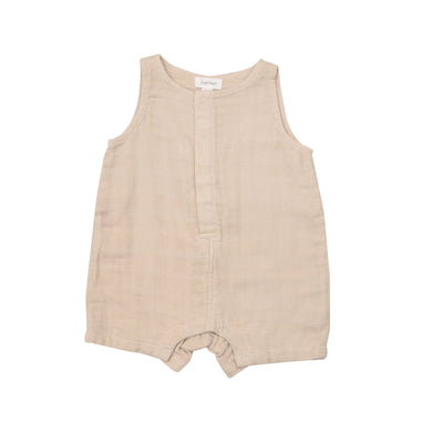 SOLID MUSLIN SOFT LINEN Shortie Romper
