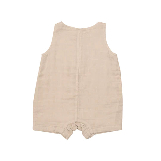 SOLID MUSLIN SOFT LINEN Shortie Romper