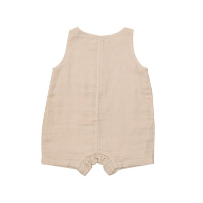SOLID MUSLIN SOFT LINEN Shortie Romper
