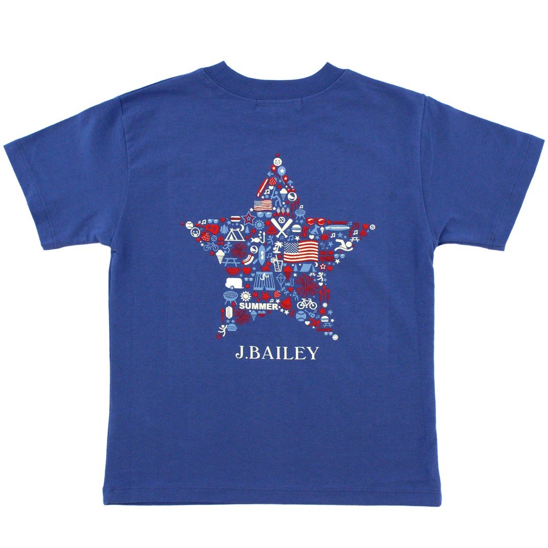 Short Sleeve Logo Tee- Star on Chambray