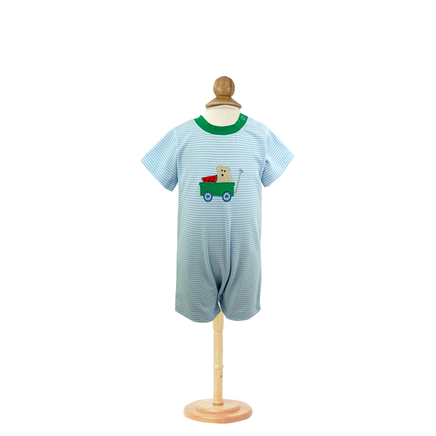 WAGON APPLIQUE BOY'S ROMPER