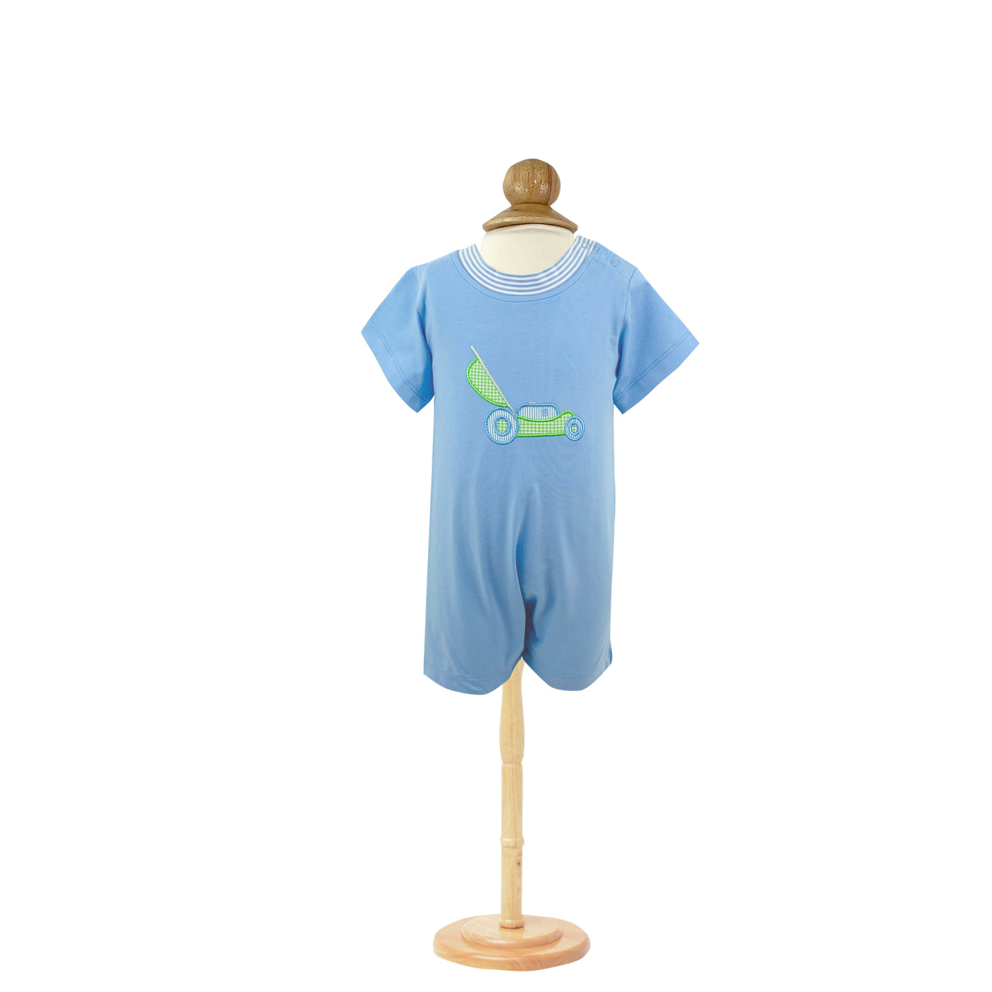 LAWN MOWER APPLIQUE BOY'S ROMPER