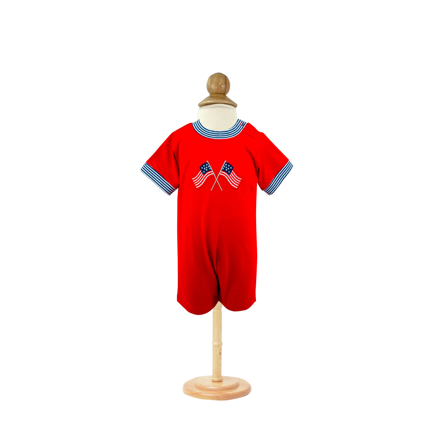 FLAG APPLIQUE BOY ROMPER