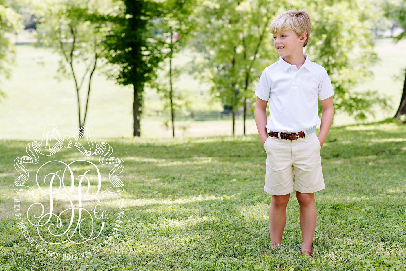 Prim & Proper Polo - Worth Avenue White with Multicolor Stork