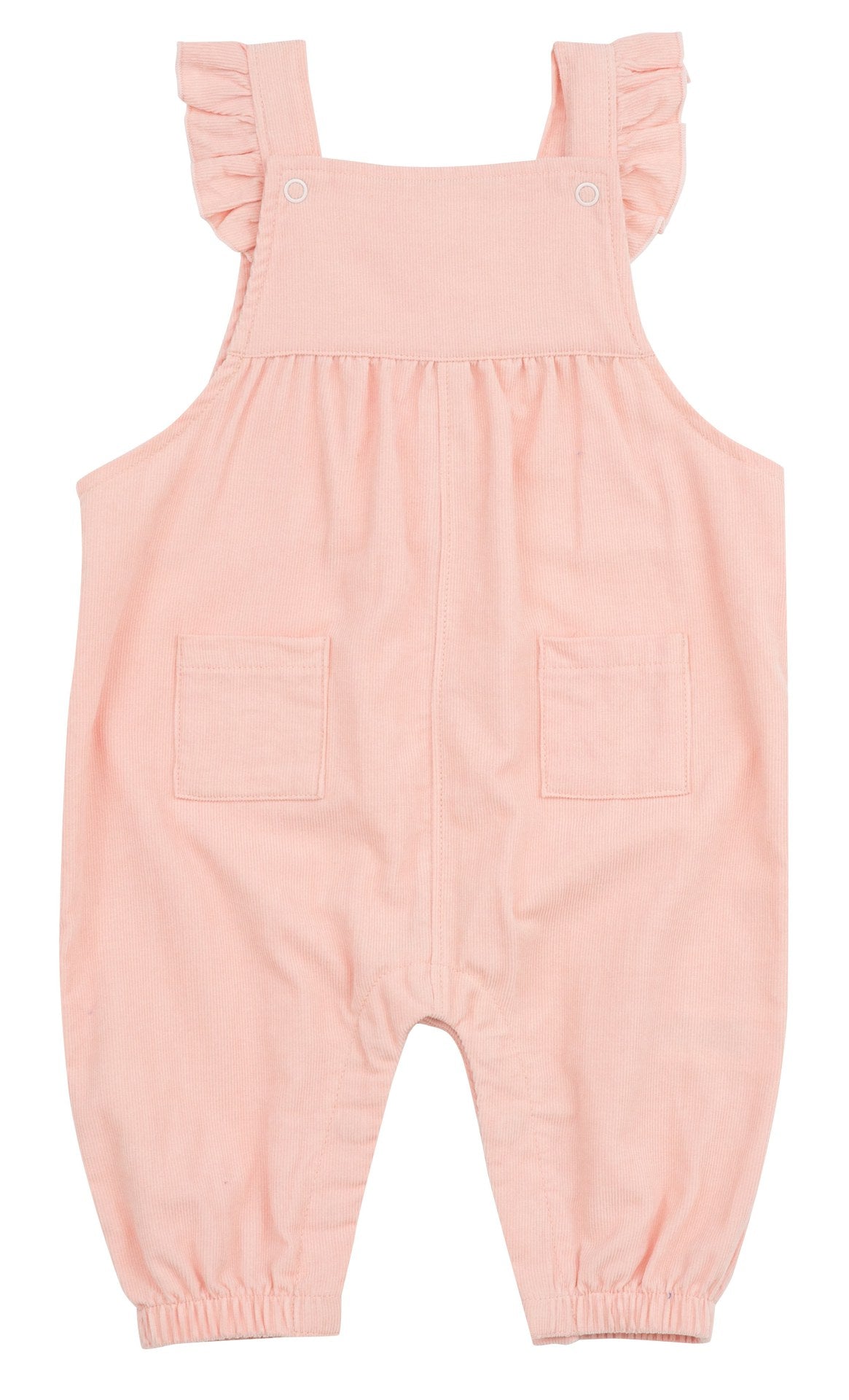 Corduroy Ruffle Overalls