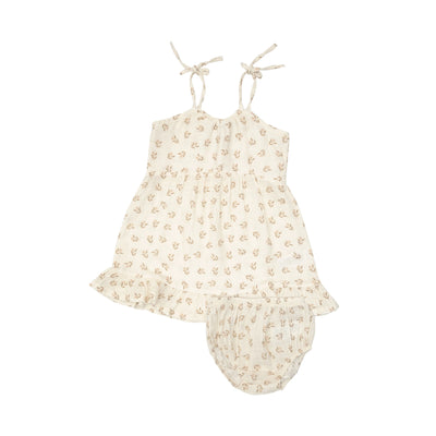 BLOCK PRINT DITSY Twirly Tank Dress