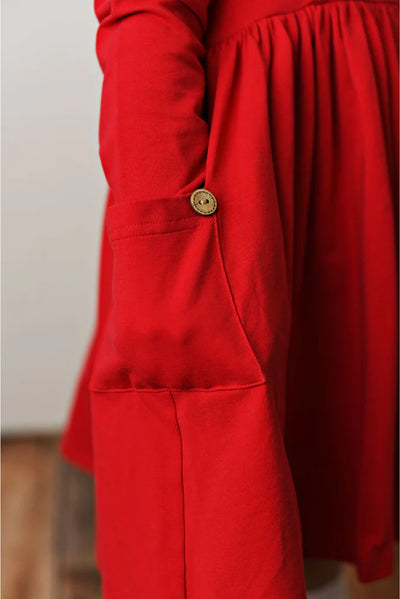 Bella Pocket Dress - Red