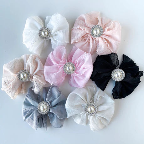 Pearl Embellished Clip - Off White