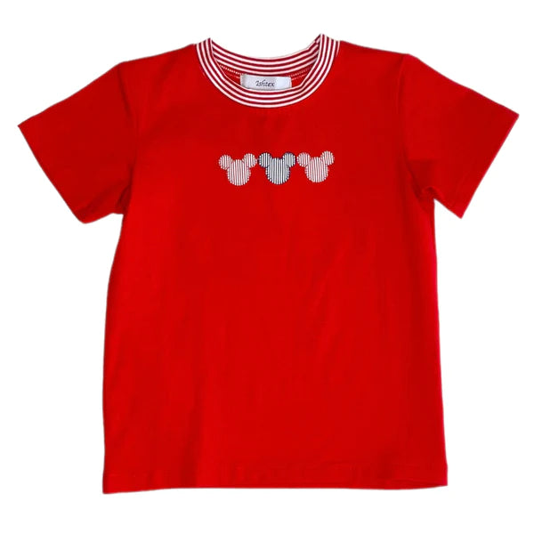 MOUSE TRIO APPLIQUE BOY'S T-SHIRT