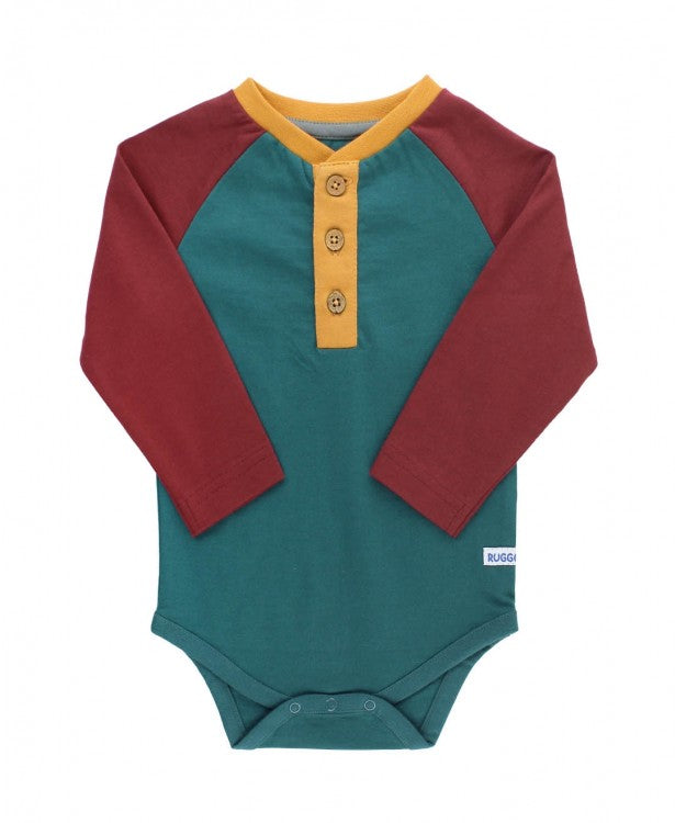 Rosewood & Twilight Raglan Henley Bodysuit