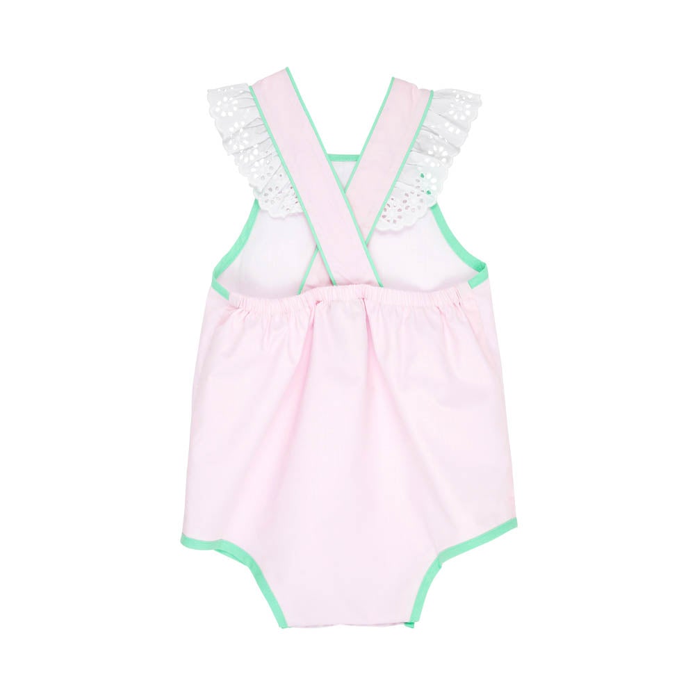 Saylor Sunsuit - Palm Beach Pink With Grace Bay Green