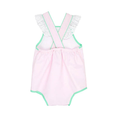 Saylor Sunsuit - Palm Beach Pink With Grace Bay Green