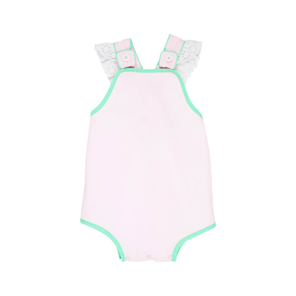 Saylor Sunsuit - Palm Beach Pink With Grace Bay Green