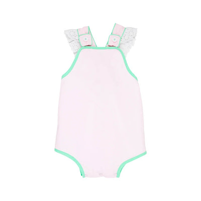 Saylor Sunsuit - Palm Beach Pink With Grace Bay Green