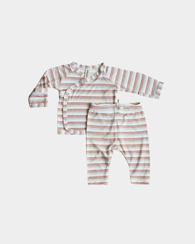 Snap Top Set in Rainbow Stripe