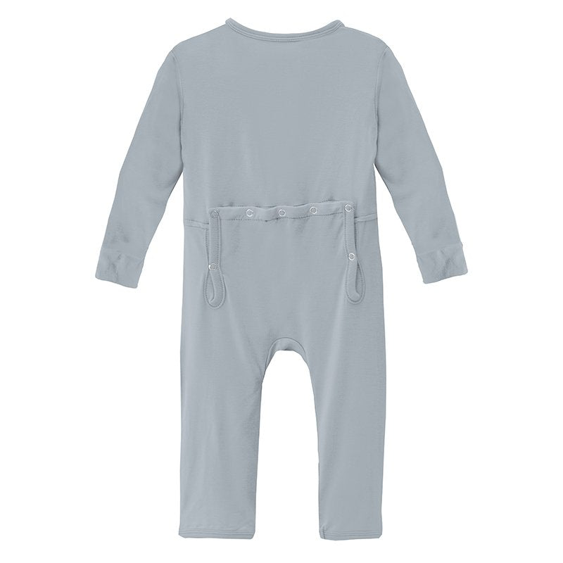 Coverall with Zipper in Pearl Blue