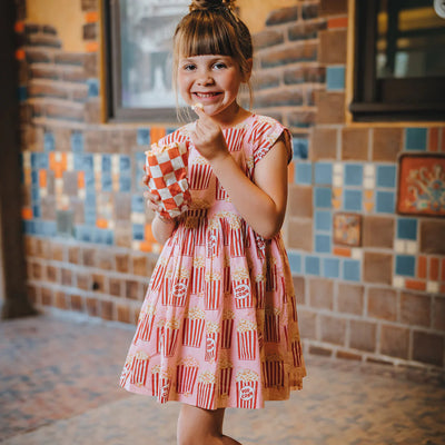Girls Adaline Dress - Popcorn