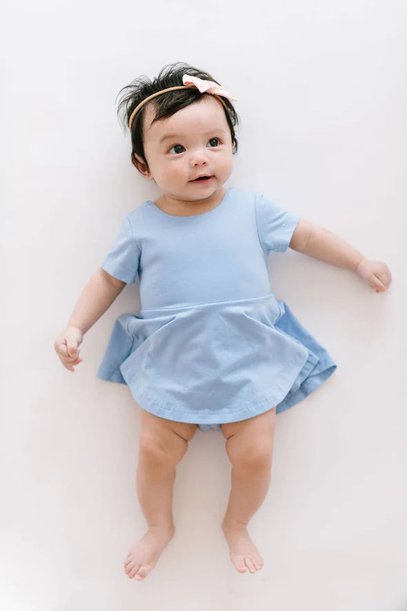 Skirted Leotard in Baby Blue