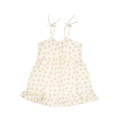 BLOCK PRINT DITSY Twirly Tank Dress