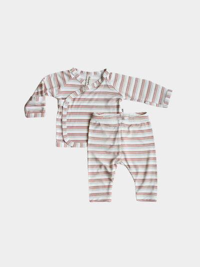 Snap Top Set in Rainbow Stripe