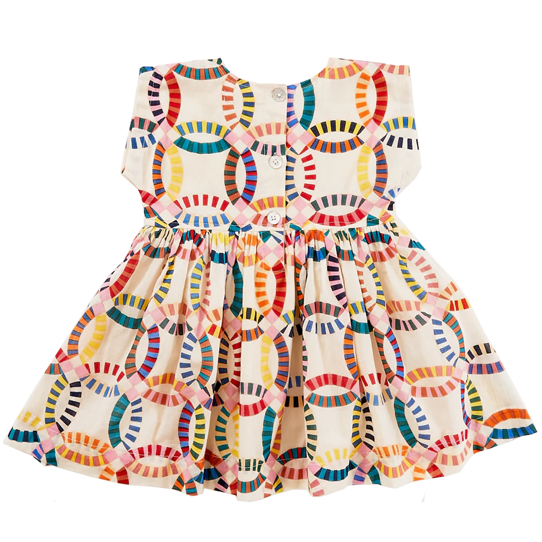 Girls Adaline Dress - Multi Quilt