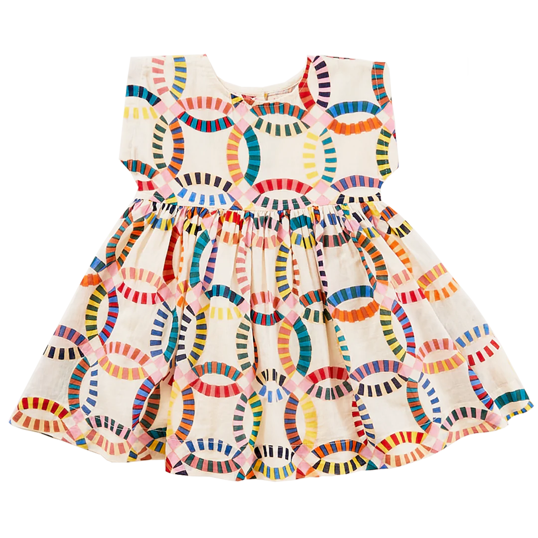 Girls Adaline Dress - Multi Quilt