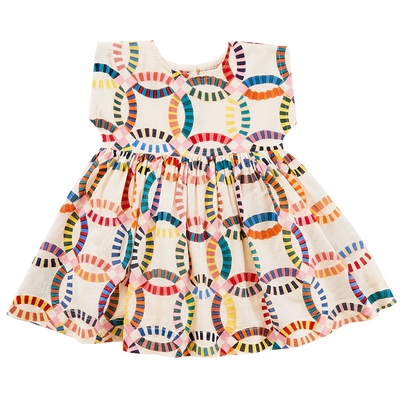 Girls Adaline Dress - Multi Quilt