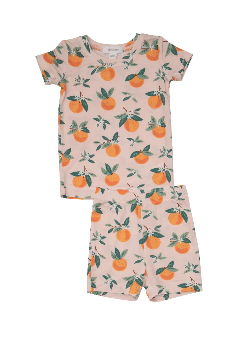 ORANGE BLOSSOMS Loungewear Short Set