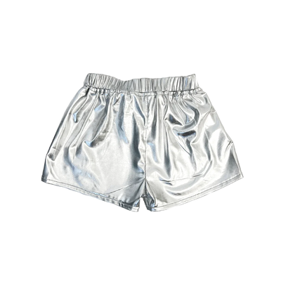 Girls Millie Metallic Short - Silver