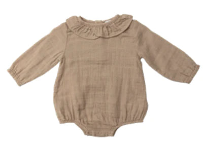 Muslin Nougat Bubble With Ruffled Collar