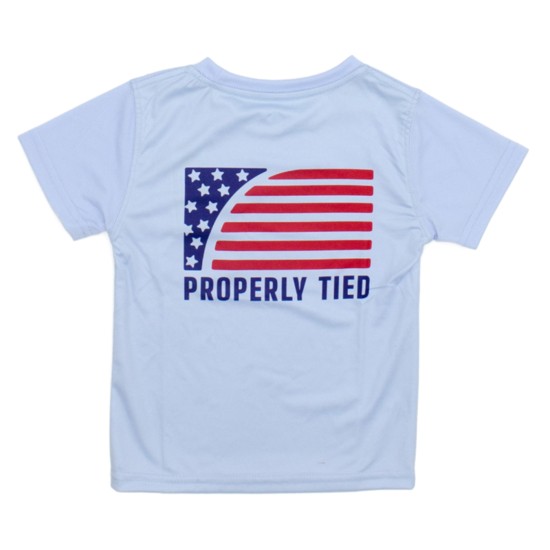 LD Performance SS Tee Sport Flag Light Blue