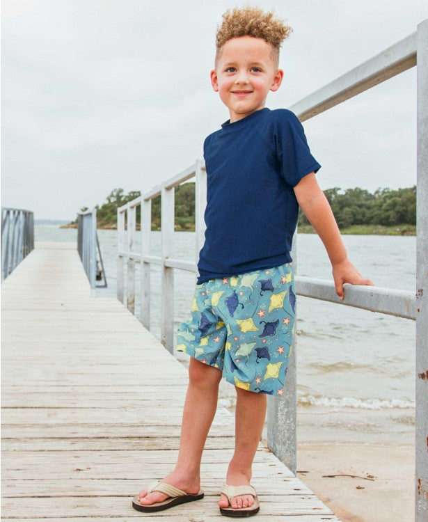 Navy Short Sleeve Rash Guard