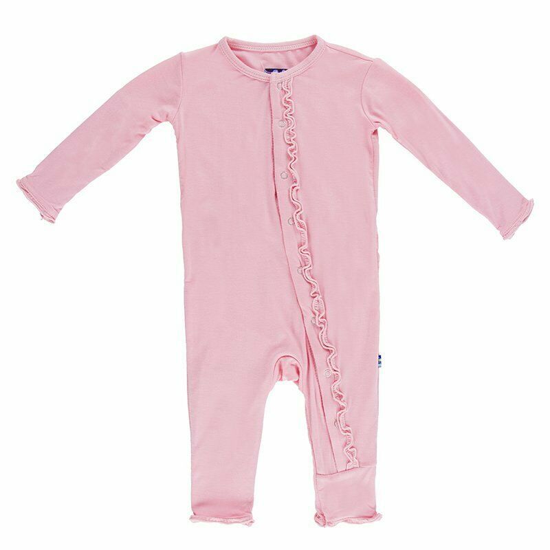 Muffin Ruffle Coverall with Zipper in Lotus